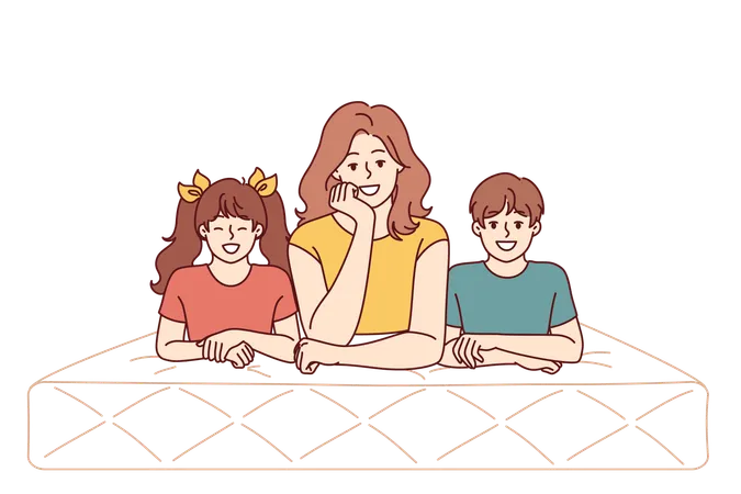 Family is enjoying their quality time  Illustration