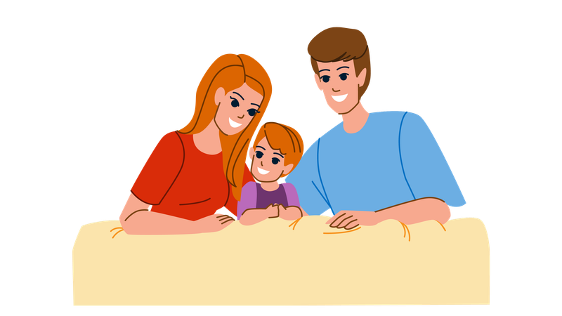 Family is spending time with each other  Illustration