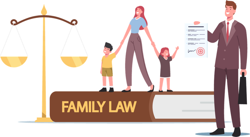 Family Law and Divorce  Illustration