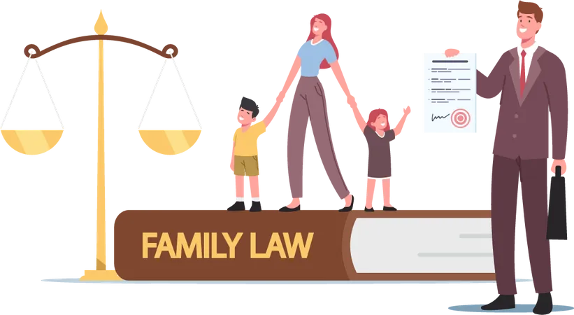 Family Law and Divorce  Illustration