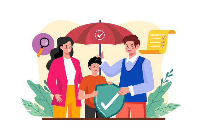 Family Life Insurance Illustration