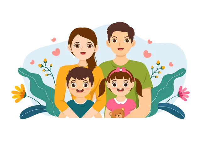 Family love and care Illustration