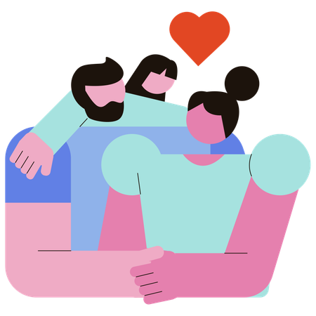 Family Love  Illustration