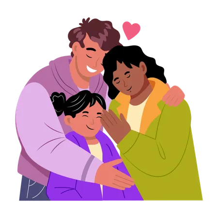 Family loving each other  Illustration