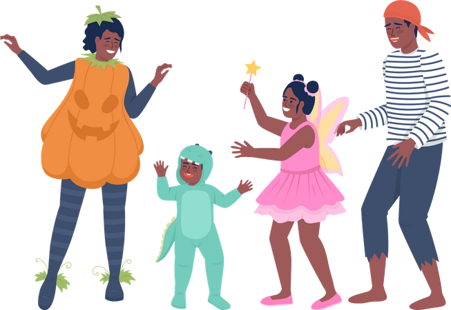 Family members dancing  Illustration