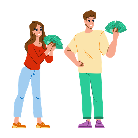 Family money  Illustration