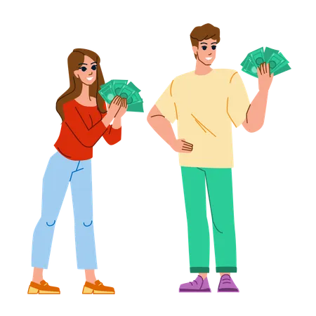 Family money  Illustration