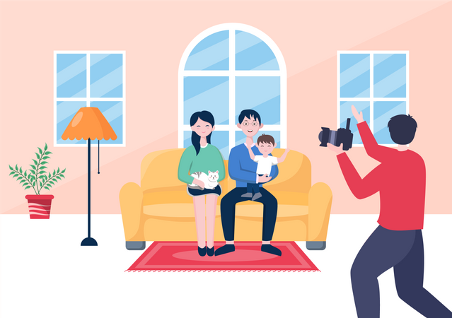 Family Photoshoot  Illustration