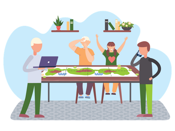 Family planning trip  イラスト