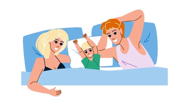 Family Relaxing Vector Happy Fun Child Man Father Lifestyle Young Woman Together Kid Joy Son Home Family Relaxing Character People Flat Cartoon Illustration Illustration