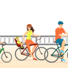 family riding bicycle images
