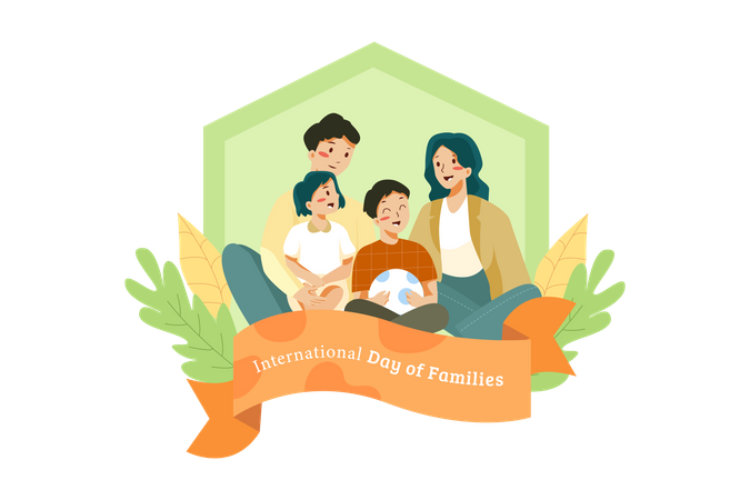 Family spending time together  Illustration