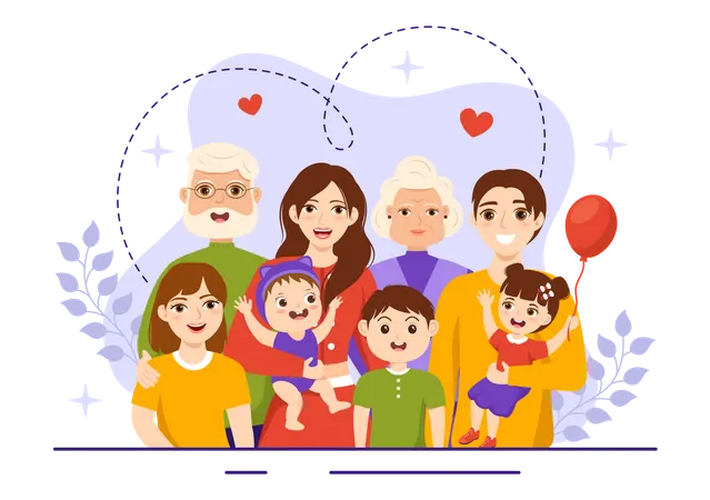 Family Values Vector Illustration Of Mother Father And Kids By Side With Each Other In Love And Happiness Flat Cartoon Hand Drawn Templates Illustration