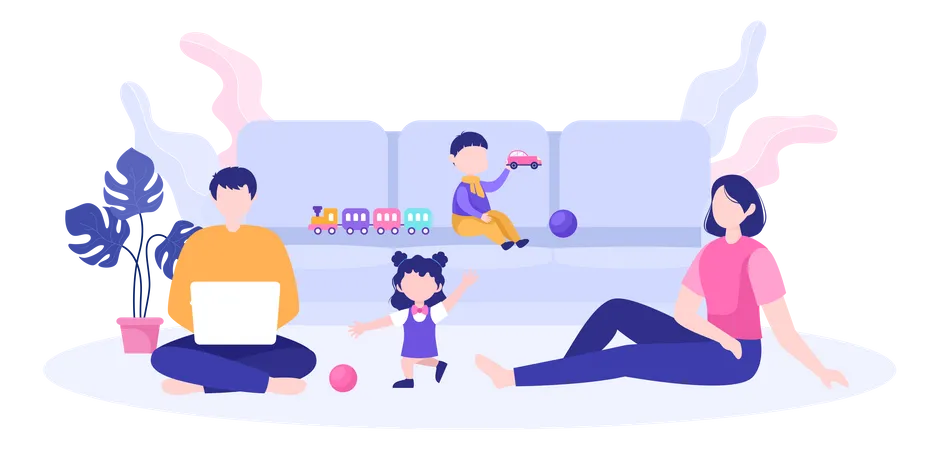 Family Time Illustration