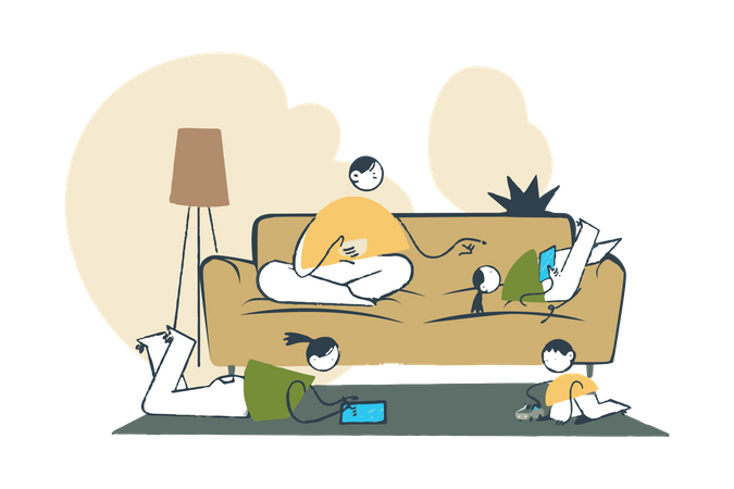 Family Time Illustration