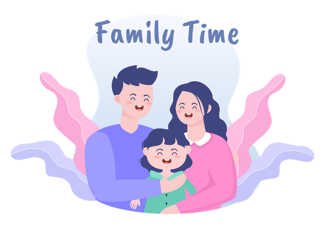 Family Time  Illustration