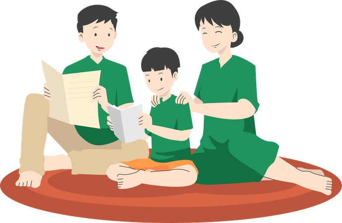 Family Time  Illustration