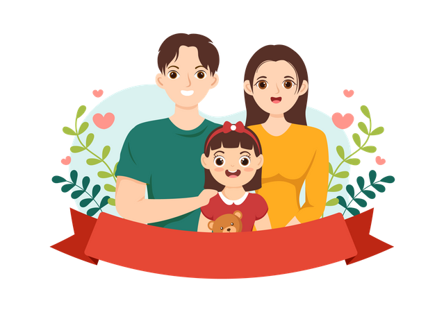 Family together  Illustration