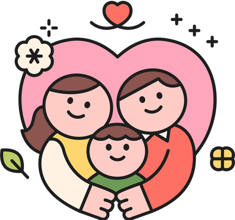 Family together  Illustration