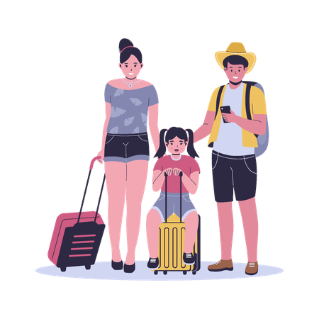 Family travel  Illustration
