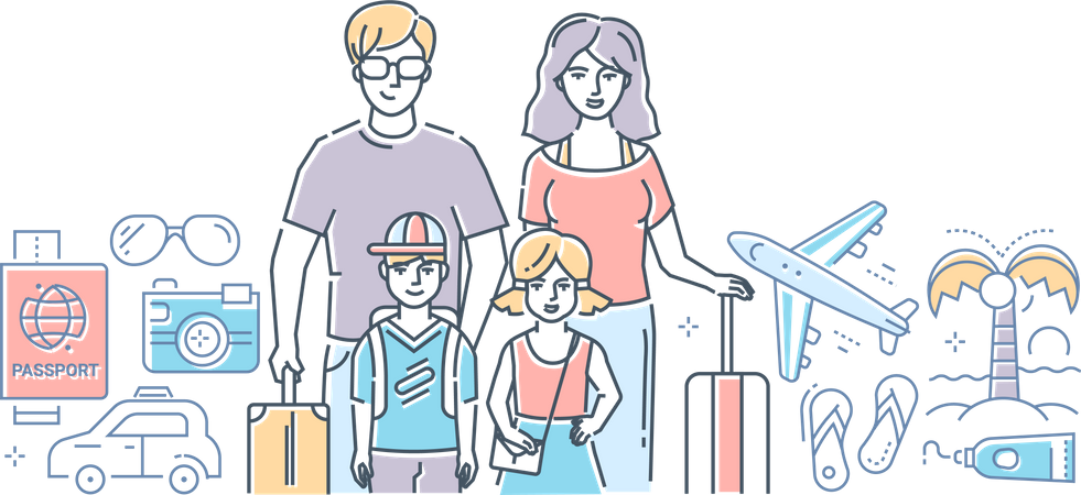 Family vacation  Illustration