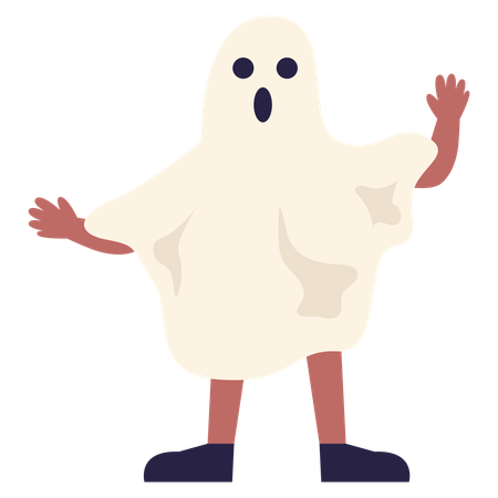 Fantasma assustador  Ilustração