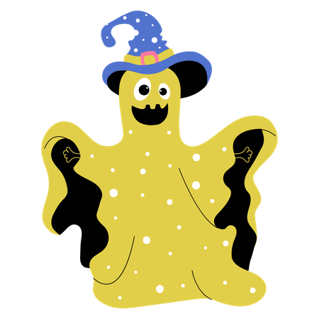 Fantasma aterrador de halloween  Ilustración