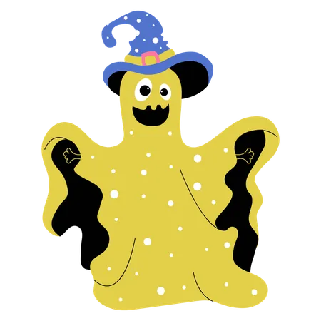 Fantasma aterrador de halloween  Ilustración