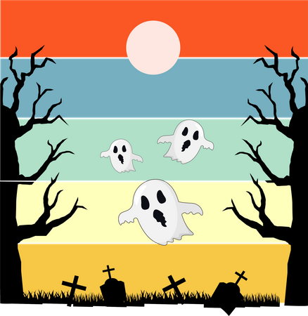 Fantasma de halloween  Ilustración