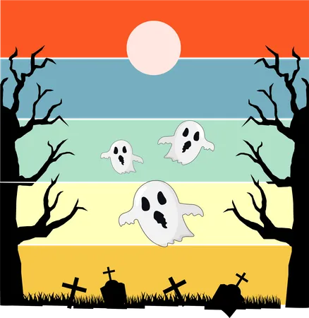 Fantasma de halloween  Ilustración