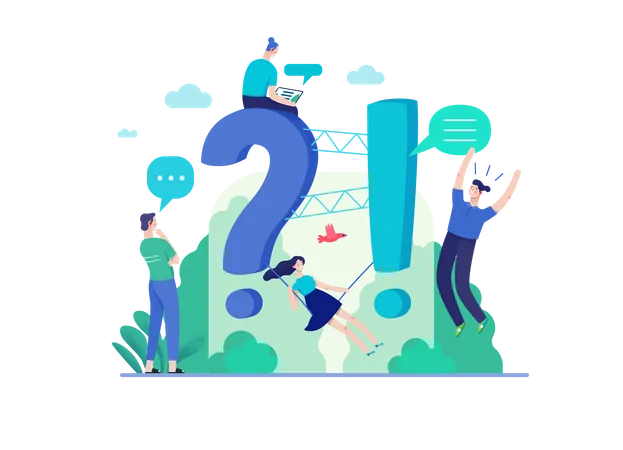 FAQ - customer support concept Illustration