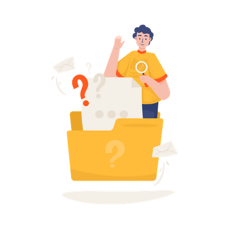 FAQ question folder  Illustration