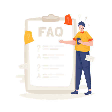 FAQ question list  Illustration