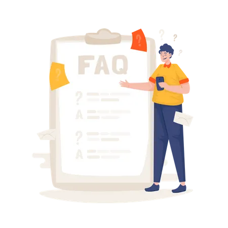 FAQ question list  Illustration