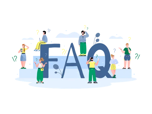 FAQ questionnaire and information for users Illustration