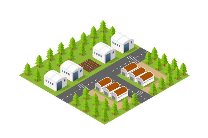 Farm building Illustration