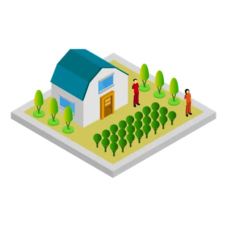 Farm Building  Illustration