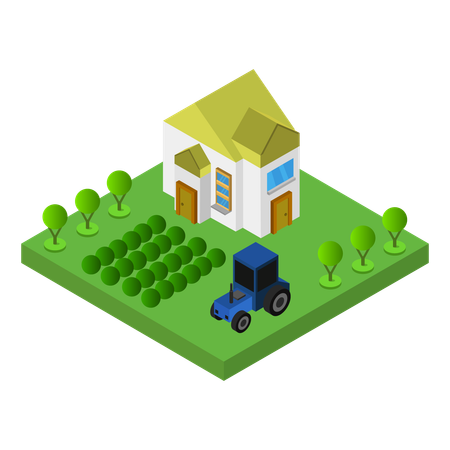 Farm Building  Illustration