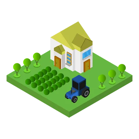 Farm Building  Illustration