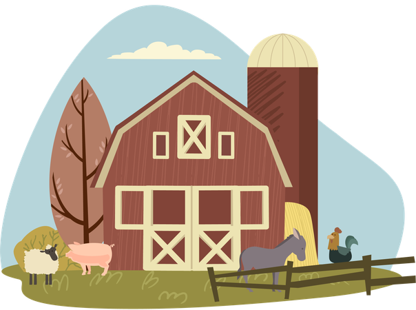 Farm Living  Illustration
