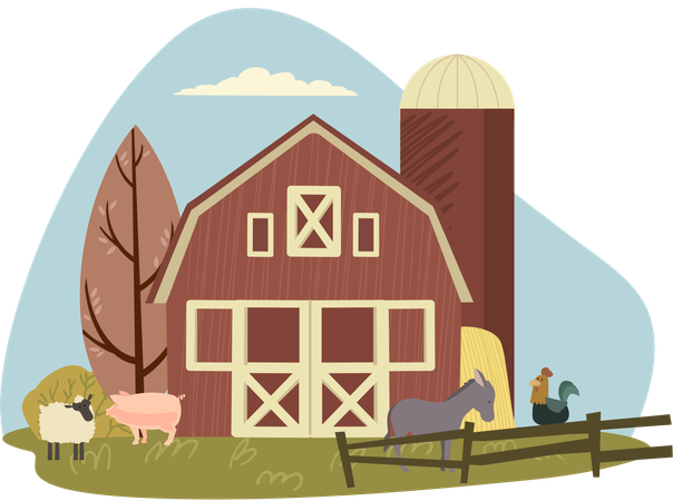 Farm Living  Illustration