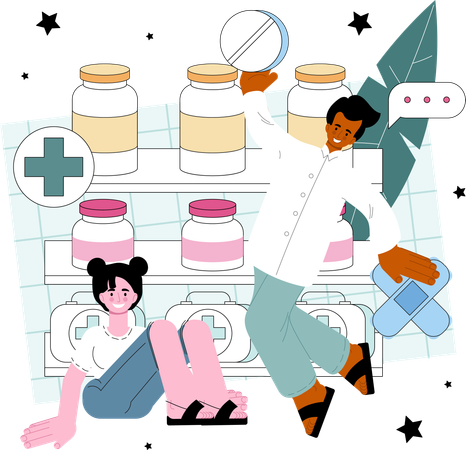 Loja de farmácia  Ilustração