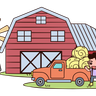 farmer boy standing in farm illustration free download