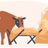 feeding cow illustration