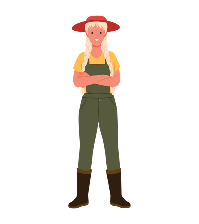 Farmer Girl  Illustration