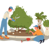 illustration for farmer planting
