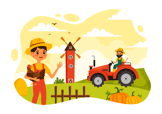 Farmers Day  Illustration