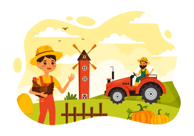 Farmers Day  Illustration