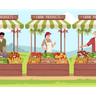 illustration fruit market