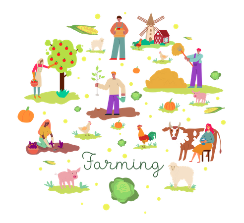 Farming  Illustration